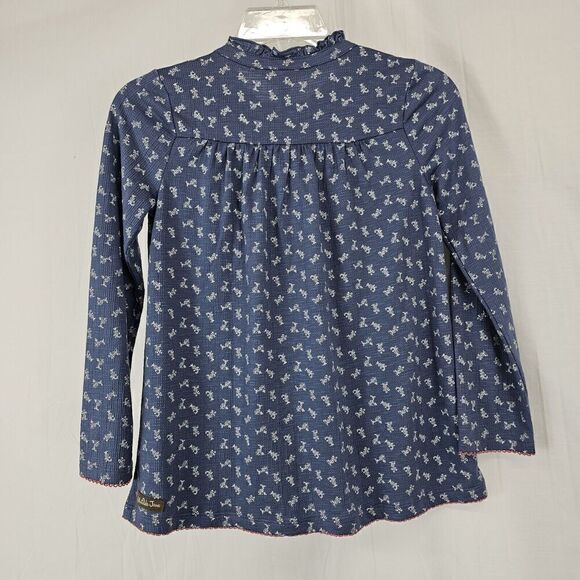 NEW Matilda Jane JEMMA Peasant Top Girls 10 Blue Boho Floral Crochet Blouse - Picture 7 of 7